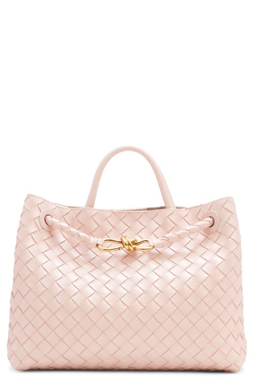 Bottega Veneta Womens Cameo-m Br-cameo Andiamo Medium Leather Top-handle Bag In Cameo Brass