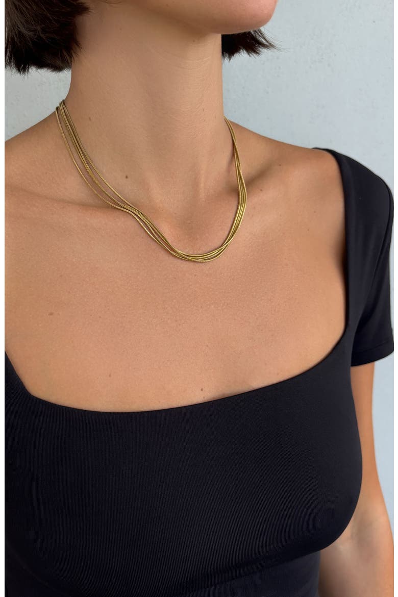 Multi Strand Necklace, Alternate, color, GOLD