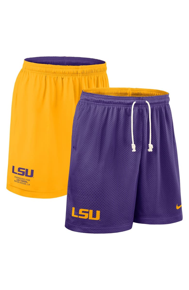 Nike Men's Nike Purple/Gold LSU Tigers 2025 Sideline Reversible Performance Shorts, Main, color, Purple
