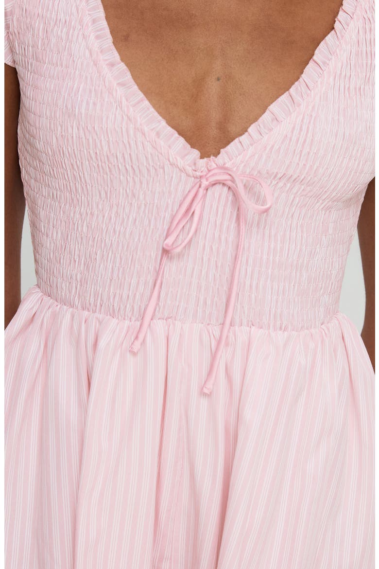 Wescott Stripe Romper, Alternate, color, PINK / WHITE