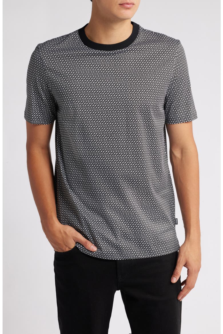 Thompson Cotton Ringer T-Shirt, Main, color, BLACK