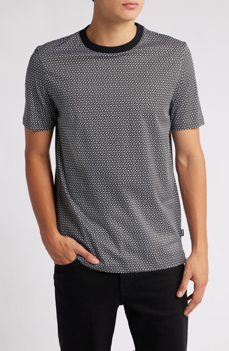 BOSS Thompson Cotton Ringer T-Shirt, Main, color, 