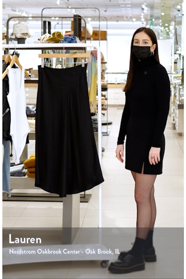 Bias Cut Satin Midi Skirt video