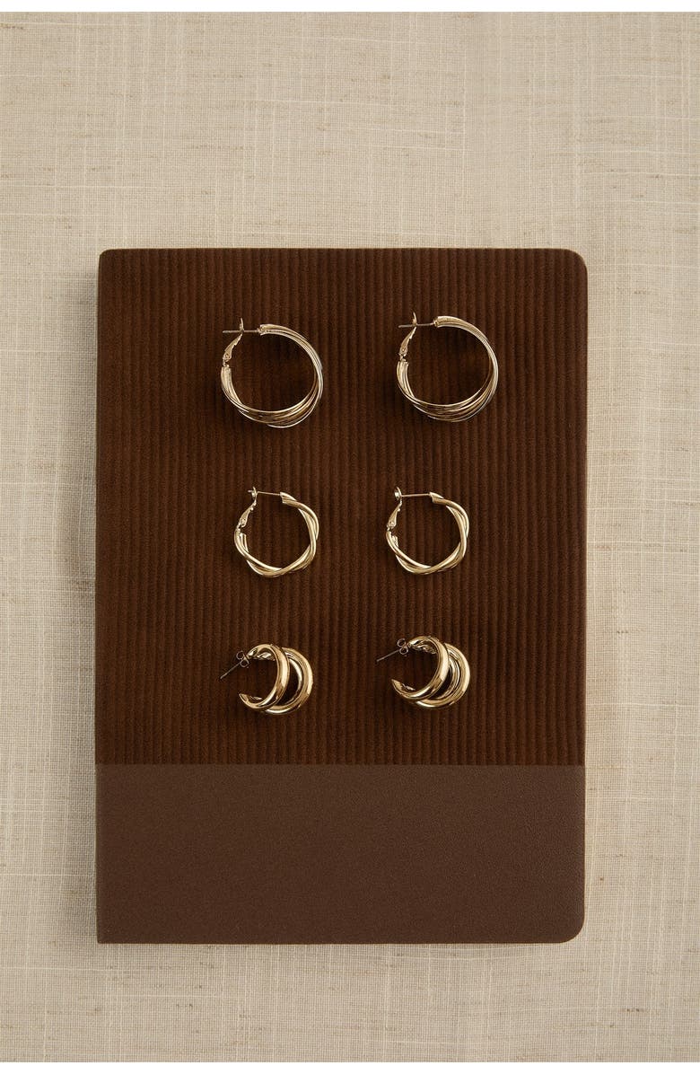 Set & Stones Lainey Twisted Hoops, Alternate, color, Gold