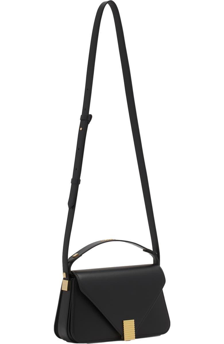 Lanvin Concerto Arpège Leather Bag, Alternate, color, Black