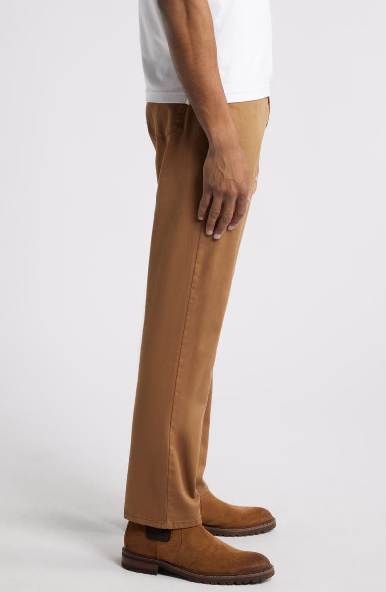 Johnston & Murphy Straight Leg Stretch Pima Cotton Pants, Alternate, color, Camel