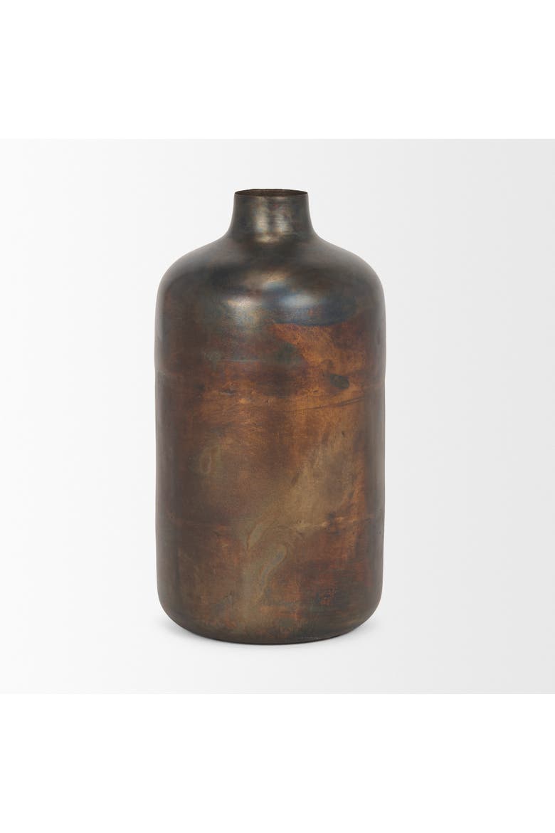 Daya Metal Vase, Alternate, color, Gold