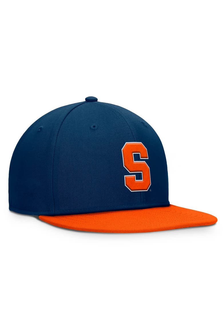 Men's Top of the World Navy Syracuse Orange Fundamental Snapback Hat, Alternate, color, Navy