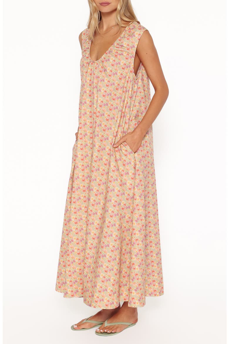 Laurita Cotton Maxi Dress, Alternate, color, SAGE WILDFLOWER