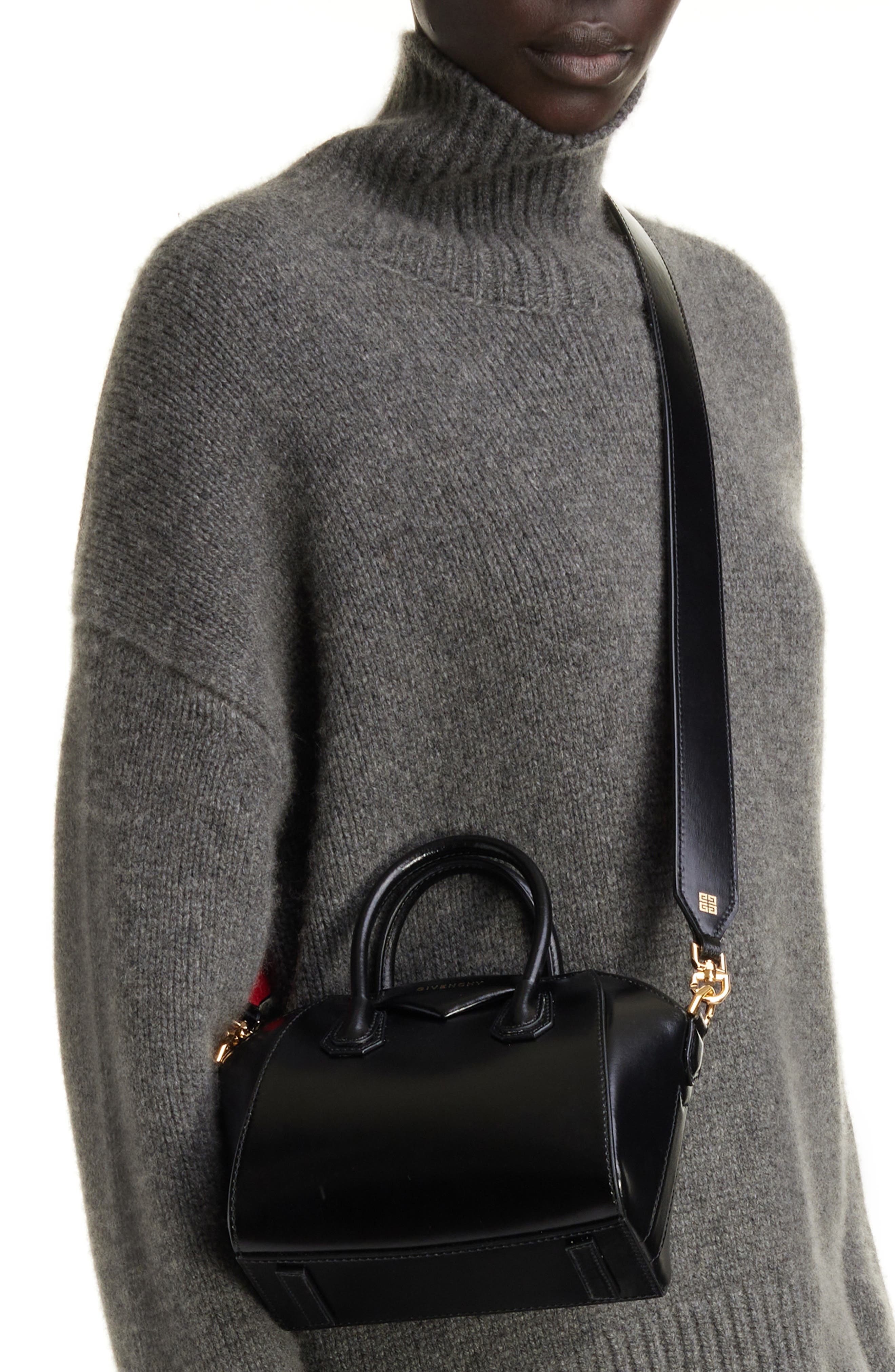 Givenchy Toy Antigona Leather Satchel, Alternate, color, 