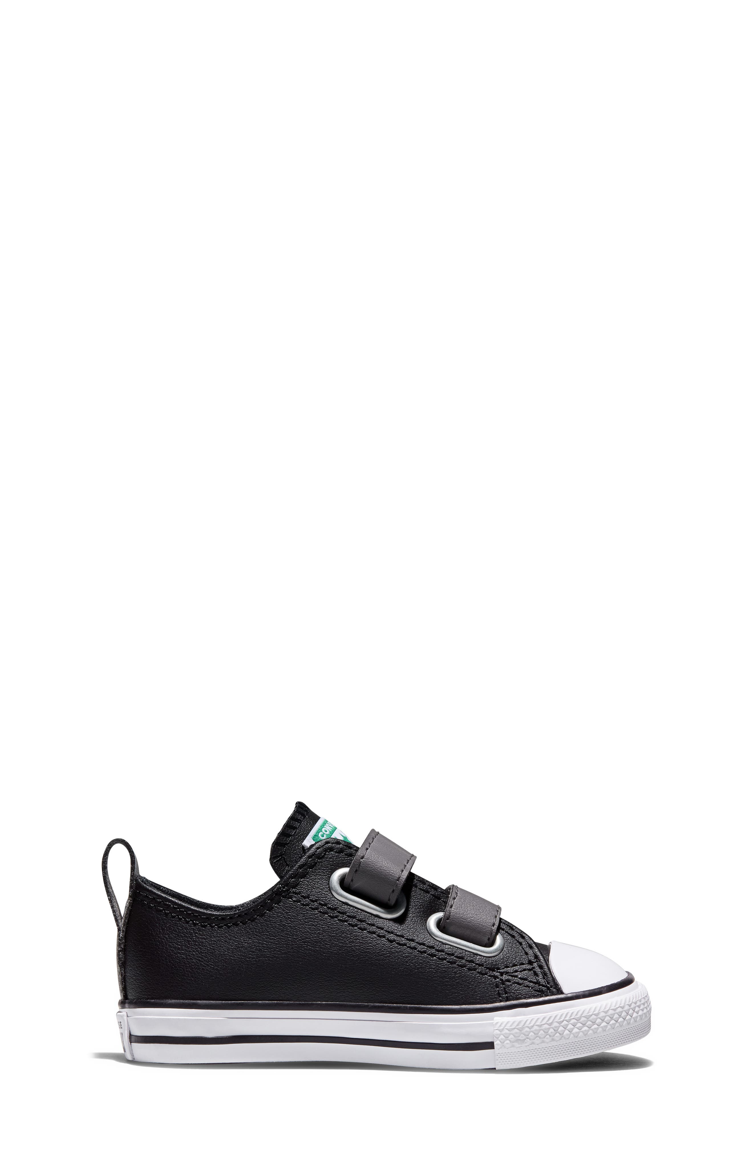 Kids' Chuck Taylor All Star Easy-On Faux Leather Sneaker, Alternate, color, BLACK/ DARKER GREY