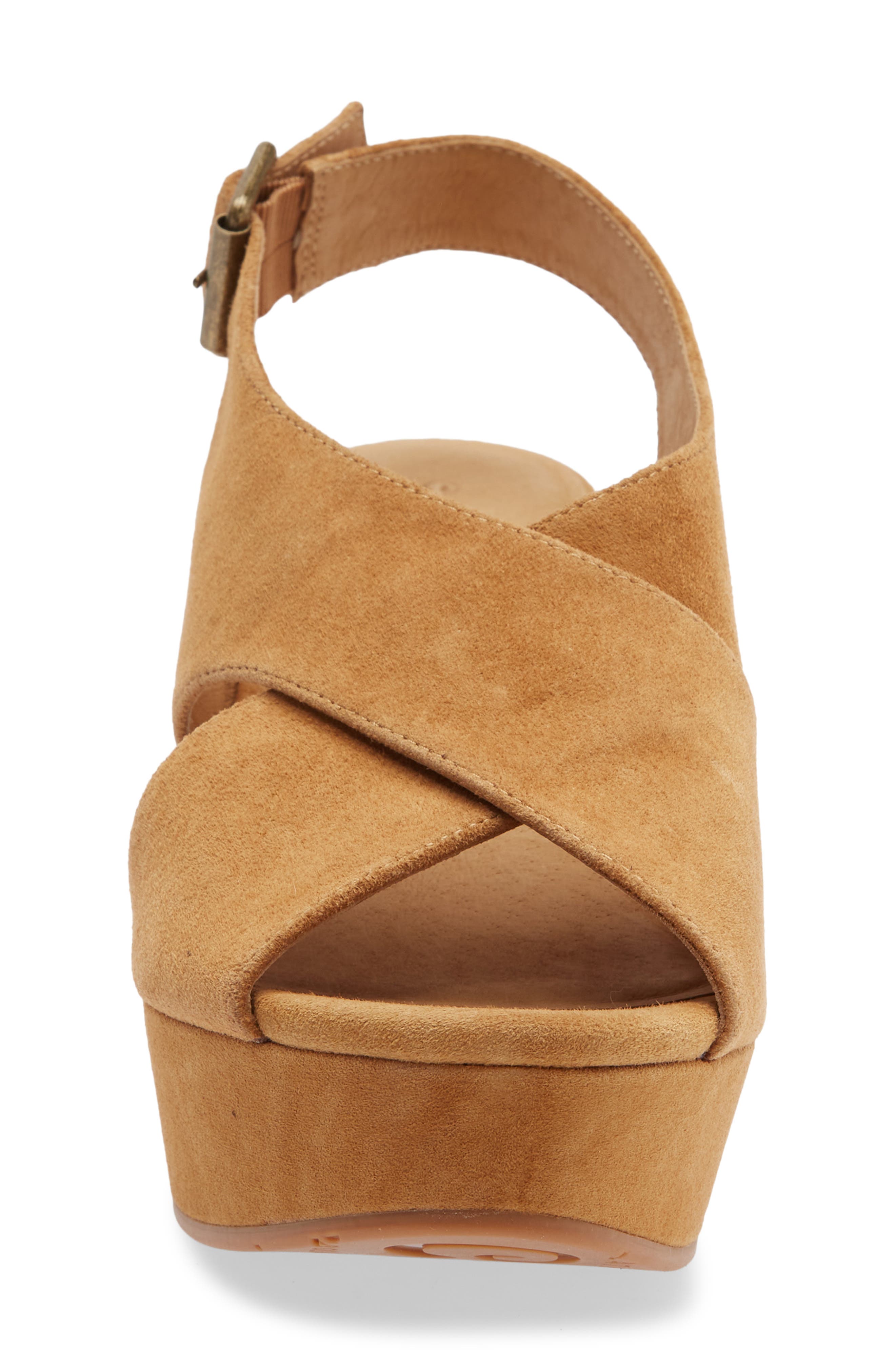 Wim Platform Wedge Sandal, Alternate, color, CAMEL SUEDE