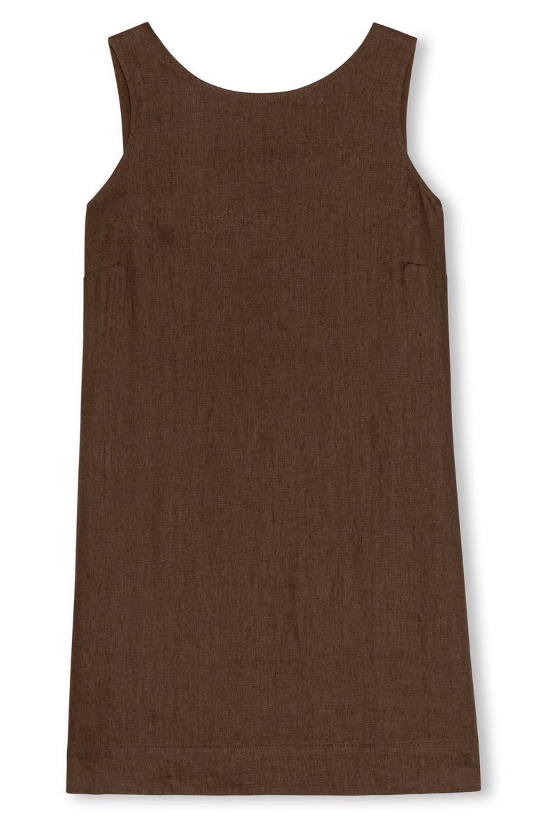 Lindsey Linen Shift Dress, Alternate, color, ESPRESSO