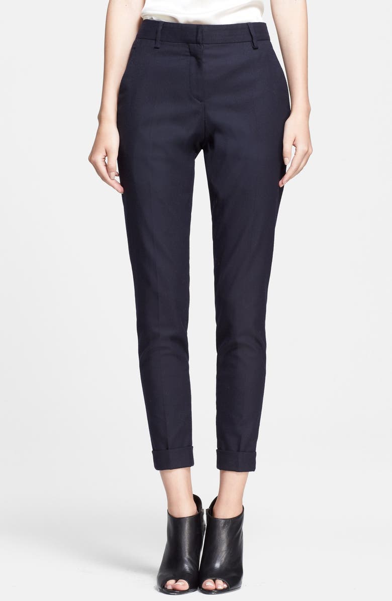 Burberry Brit 'Tarnock' Cuffed Wool Blend Trousers, Main, color,