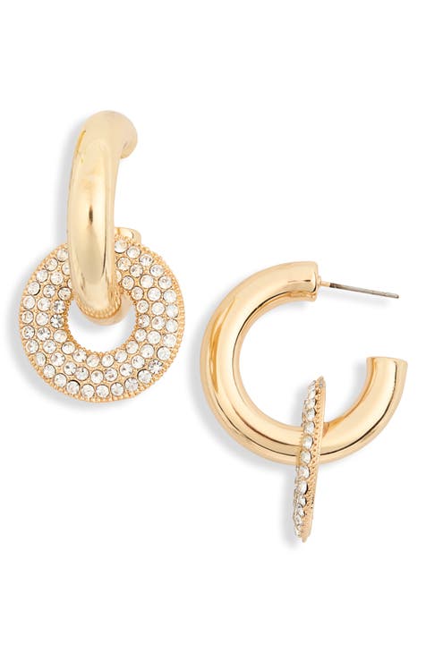 Pavé Circle Hoop Earrings