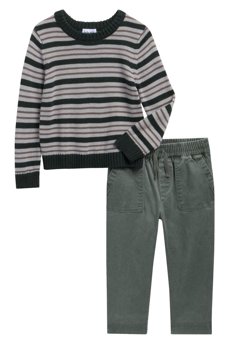 Kids' 2-Piece Sweater & Pants Set, Main, color, DEEP FOREST STP