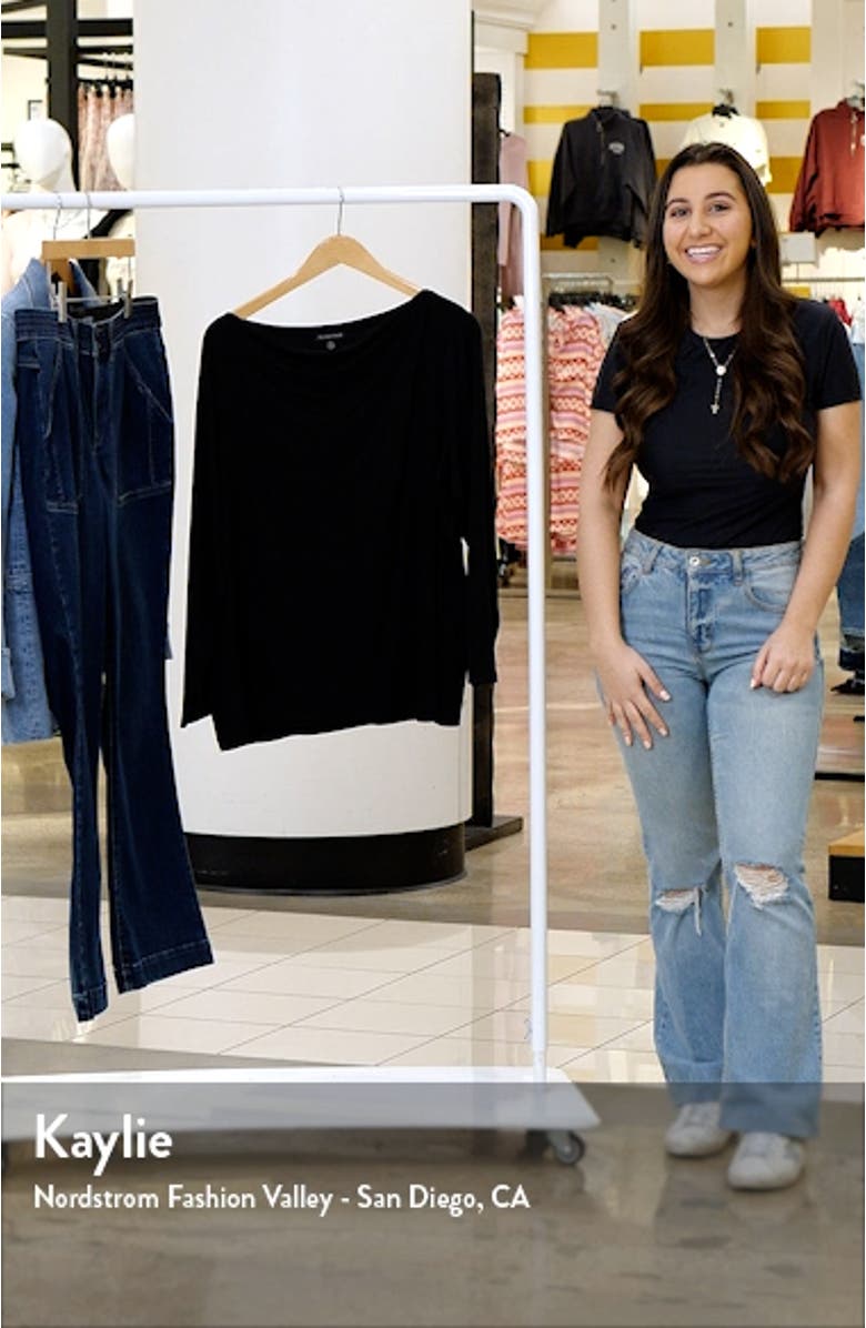 Slim Fit Cowl Neck Top, sales video thumbnail