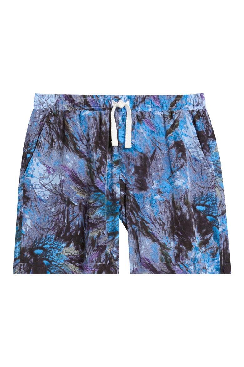 Roger Print Drawstring Shorts, Alternate, color, BLUE