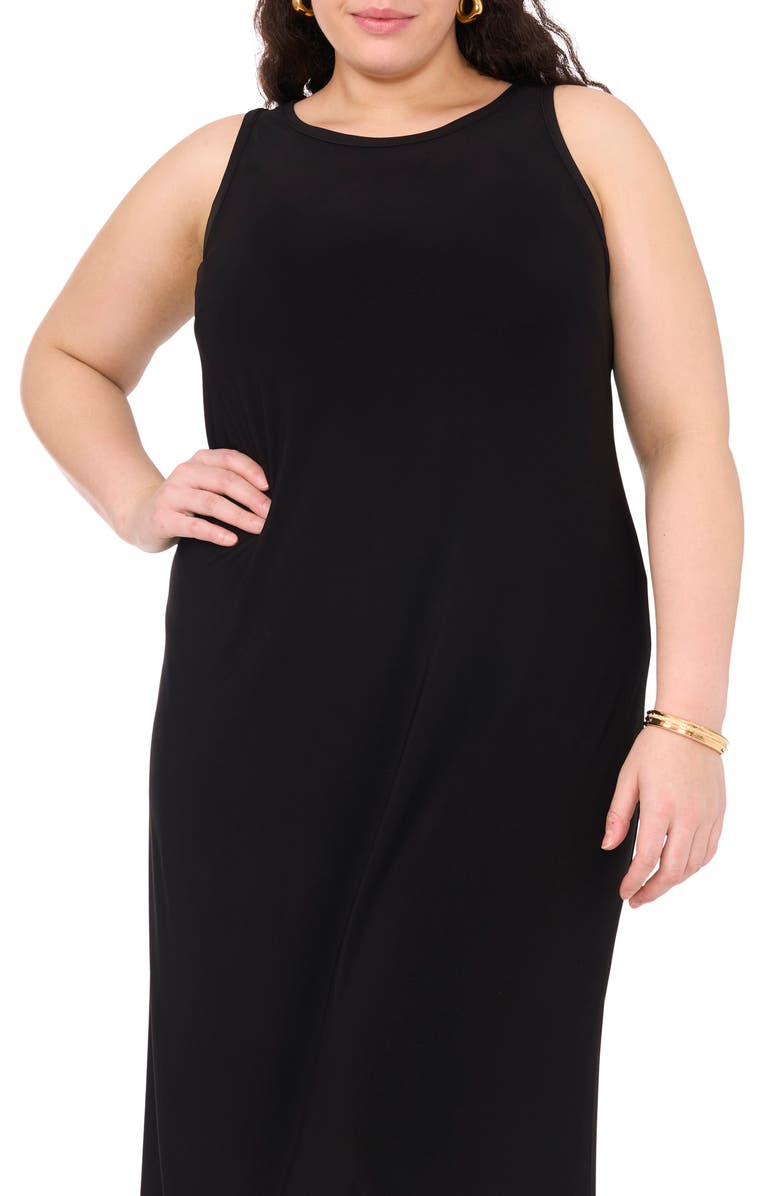 Vince Camuto Sleeveless Midi Dress, Alternate, color, Rich Black