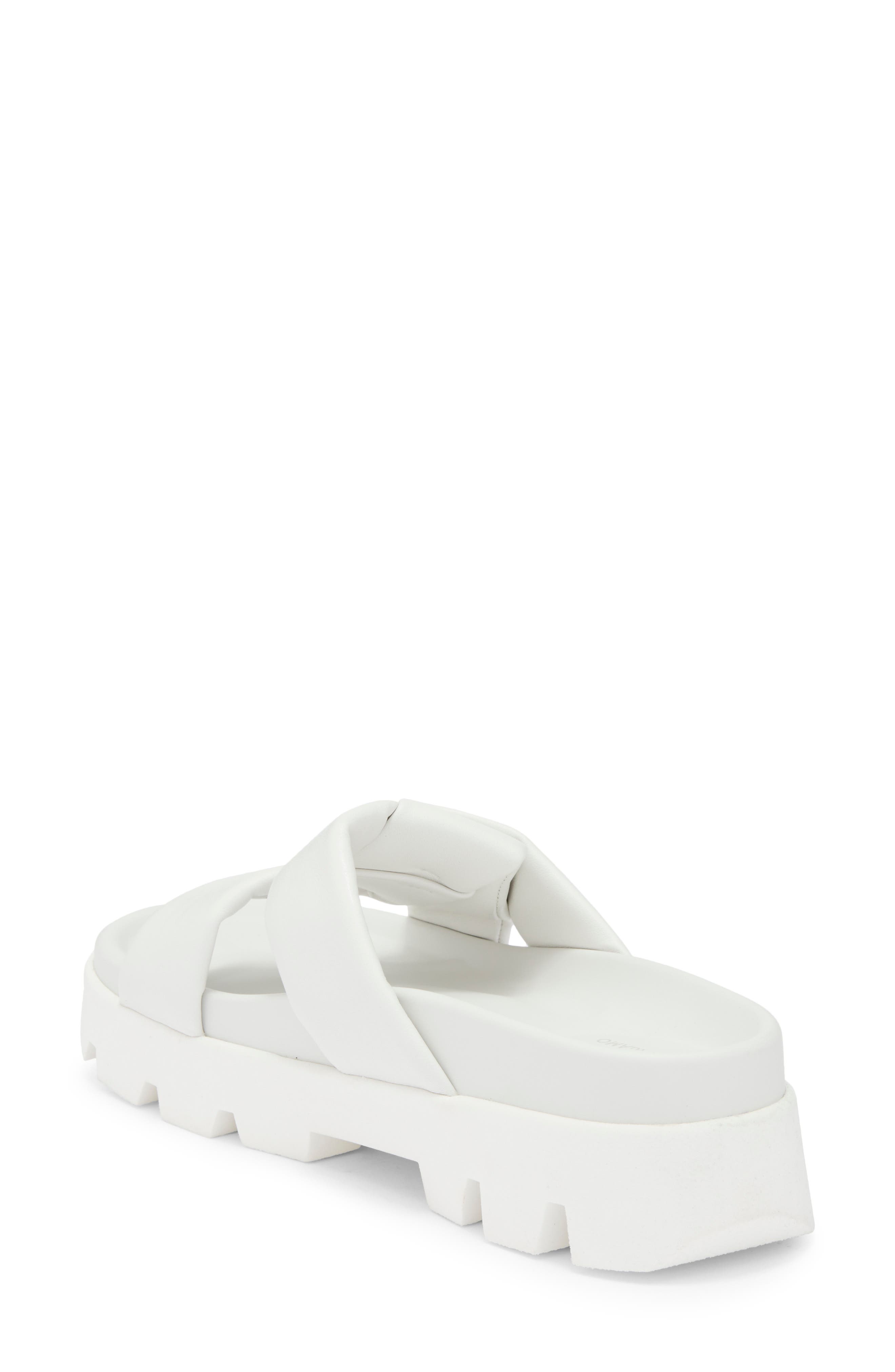 FERRAGAMO Air Lug Slide Sandal, Alternate, color, White