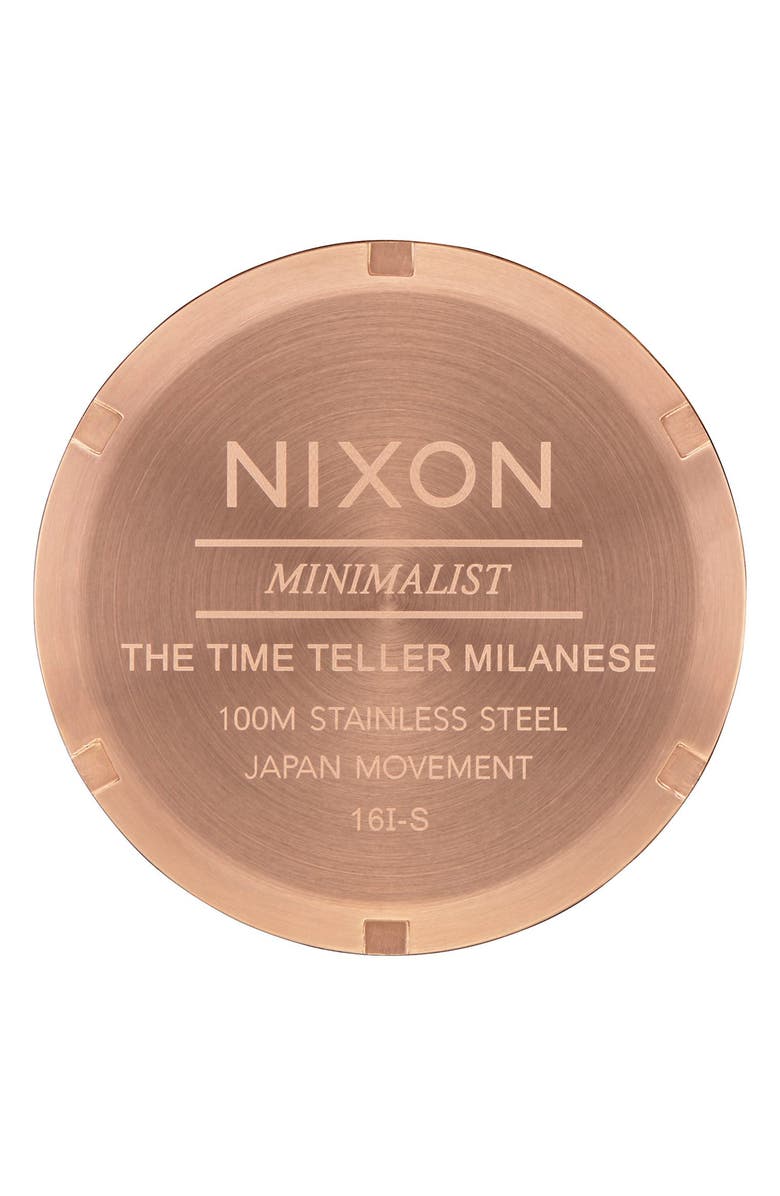 Nixon Time Teller Milanese Mesh Strap Watch, 37mm, Alternate, color,