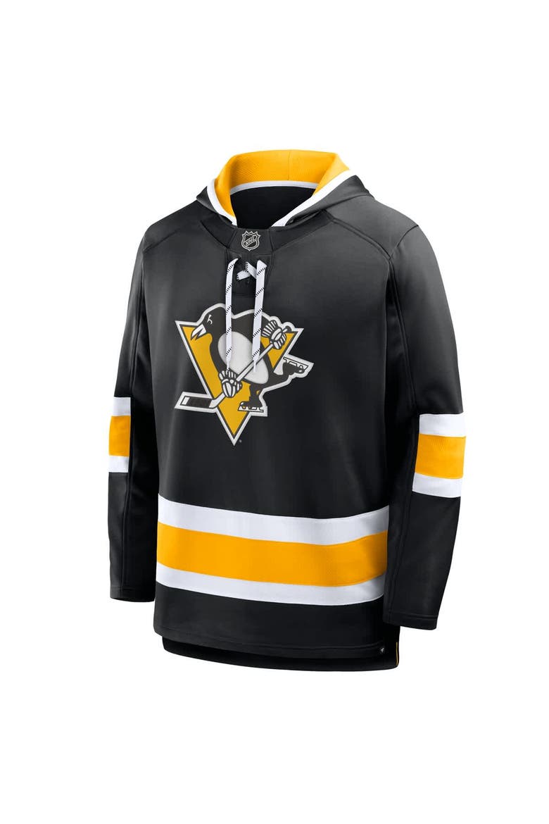 Men's Fanatics Black Pittsburgh Penguins Prime Time Fleece Hoodie, Alternate, color, Black