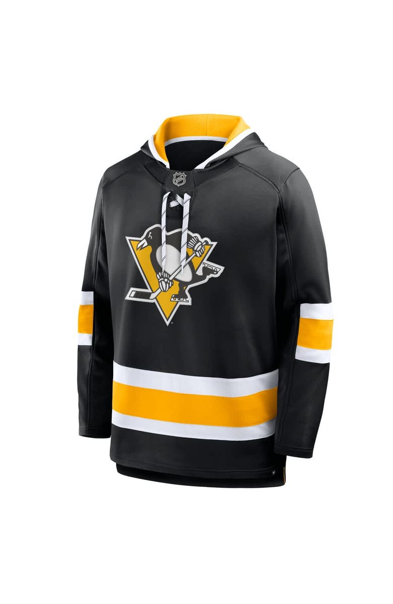 FANATICS Men's Fanatics Black Pittsburgh Penguins Prime Time Fleece Hoodie, Alternate, color, Black