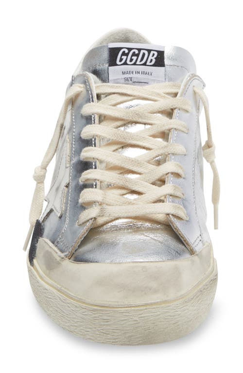 Golden Goose Super-star Penstar Low Top Sneaker In Silver