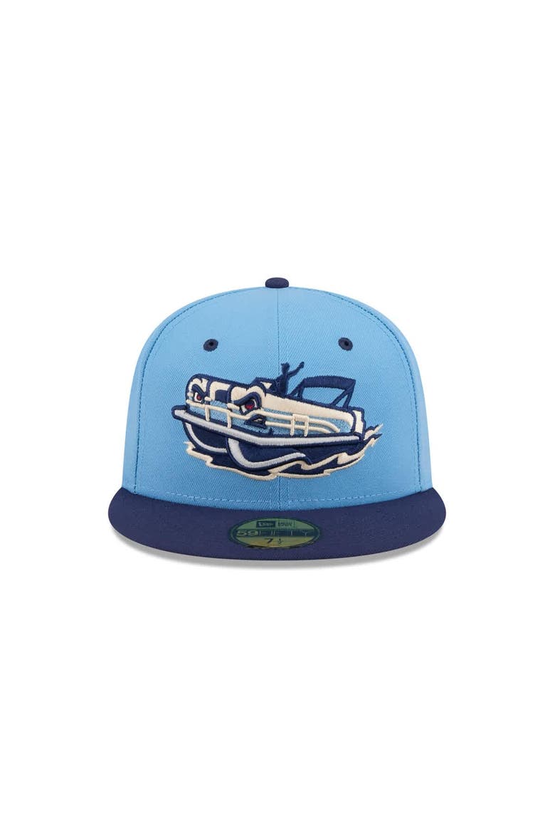 Men's New Era  Light Blue Great Lakes Loons Theme Nights 59FIFTY Fitted Hat, Alternate, color, Light Blue