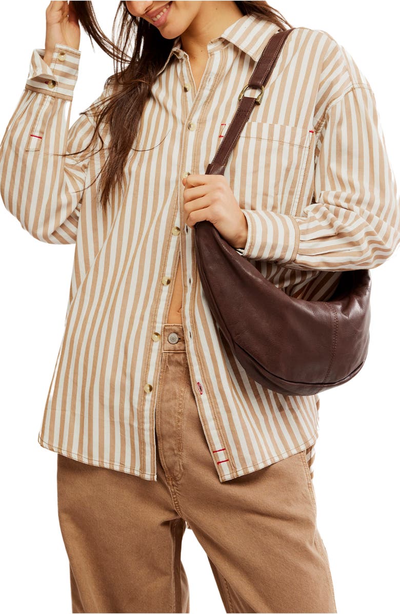 Free People Freddie Stripe Oversize Button-Up Shirt, Alternate, color,