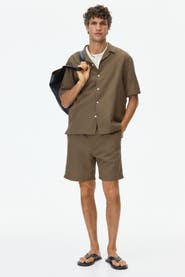 H&M Relaxed-Fit Linen-Blend Resort Shirt
