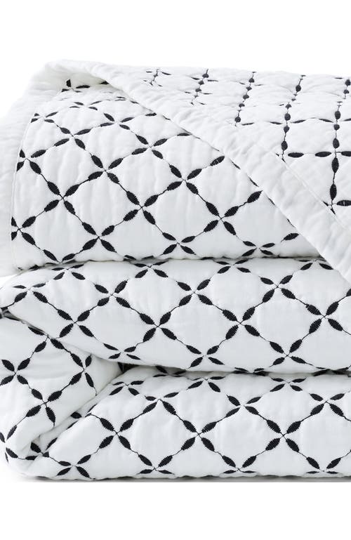 Lands' End Solid Diamond Double Voile Quilt In White