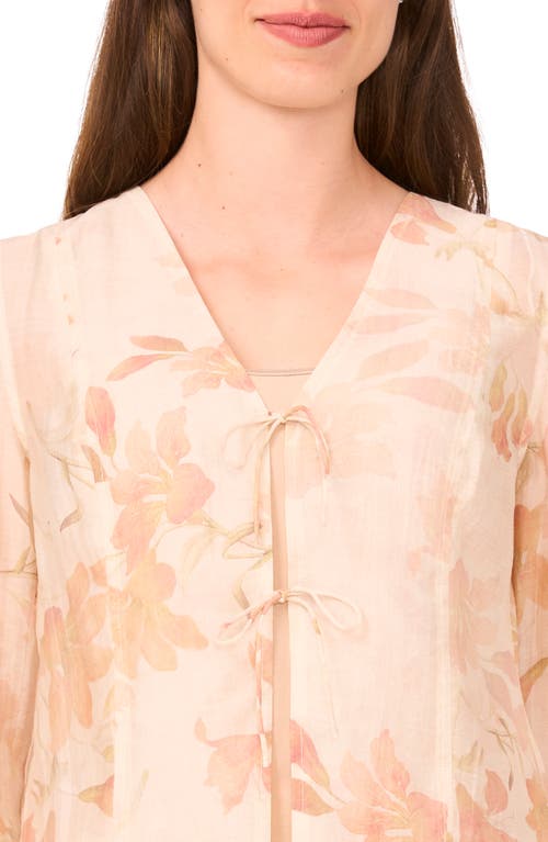 Halogenr Halogen(r) Floral Tie Front Shirt