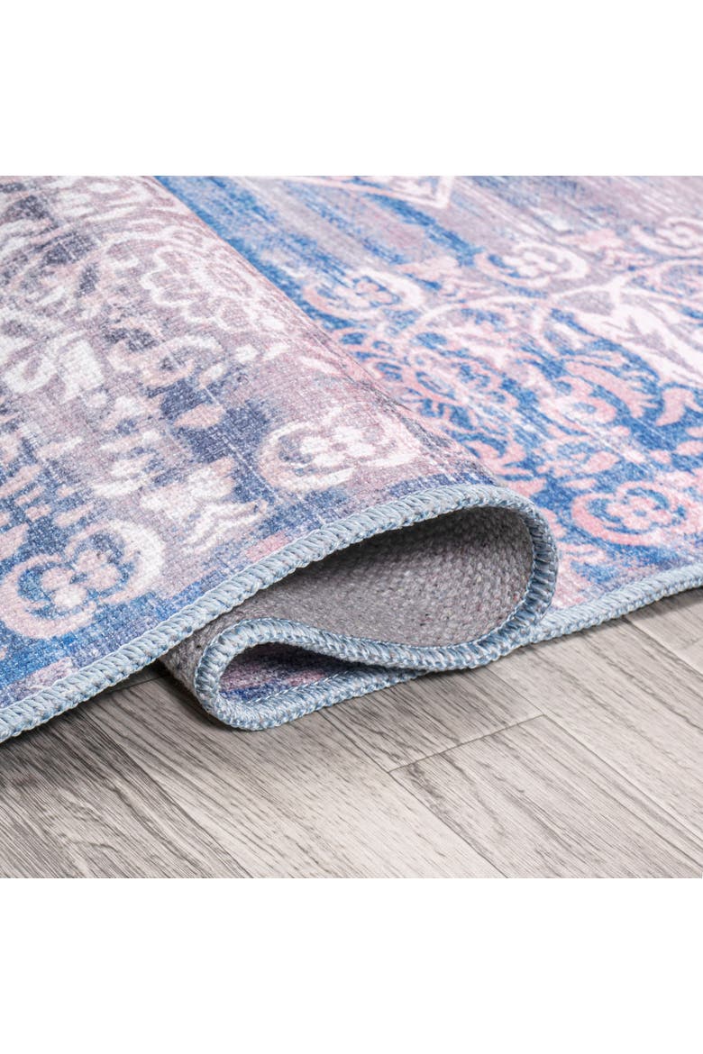 Regis Bohemian Medallion Machine-Washable Area Rug, Alternate, color, Blue