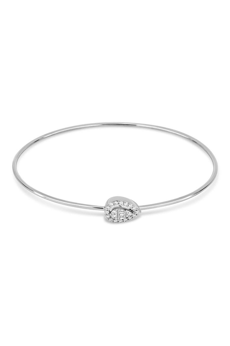 18K Gold Mika Diamond Bangle Bracelet, Alternate, color, 18K WHITE GOLD/ DIAMOND