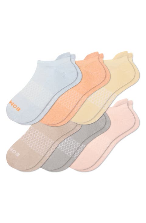 Assorted 6-Pack Supima® Cotton Blend Ankle Socks