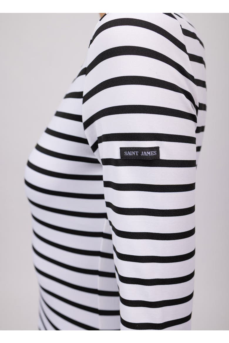GARDE-COTE III - UV Fabric Breton Striped Top, Alternate, color, white/black