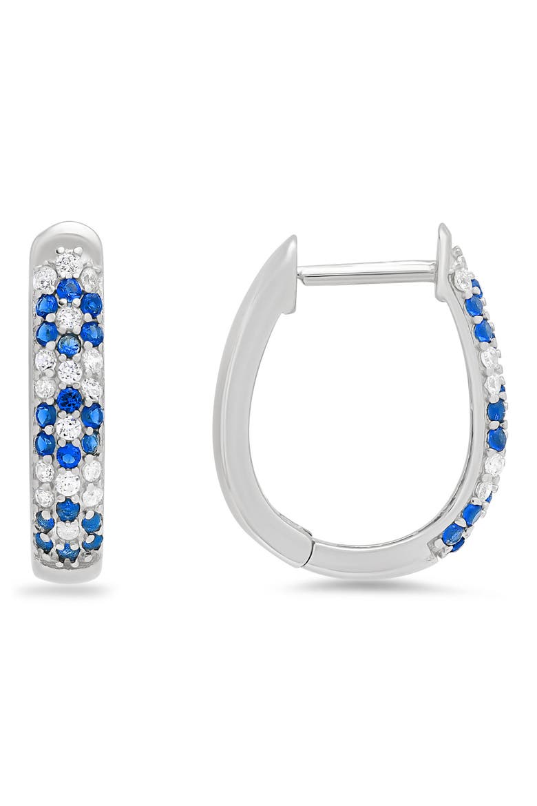 Petite Floral Hoop Earrings, Main, color, SILVER
