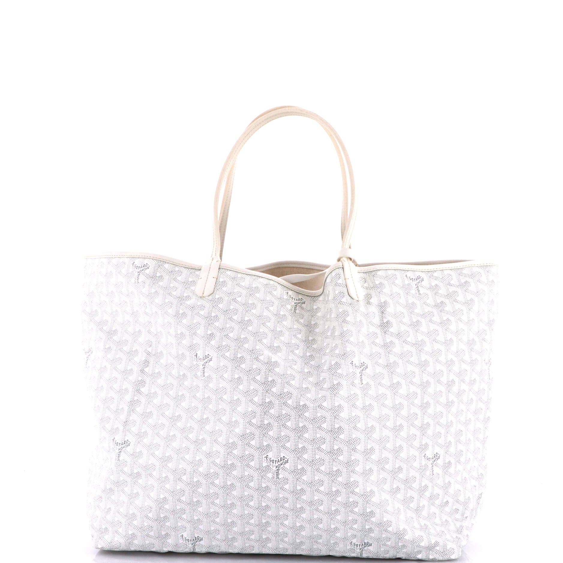 Pre-Owned Goyard Saint Louis Tote Coated Canvas GM, Alternate, color, White
