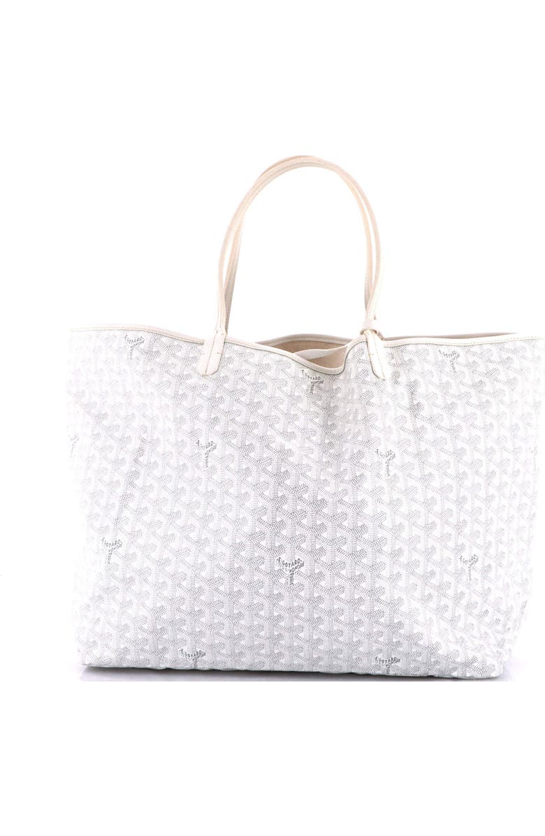 Pre-Owned Goyard Saint Louis Tote Coated Canvas GM, Alternate, color, White