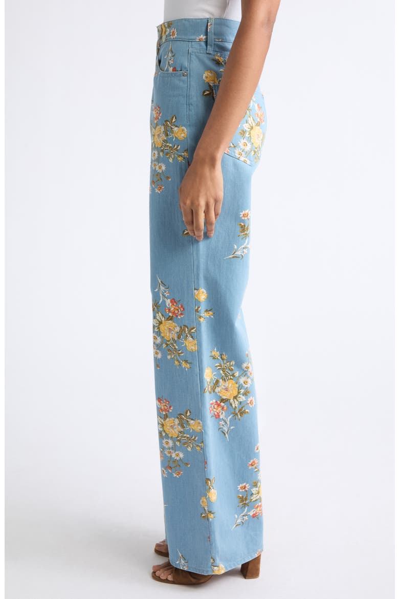 Taylor High Waist Wide Leg Jeans, Alternate, color, GARDEN BOUQUET