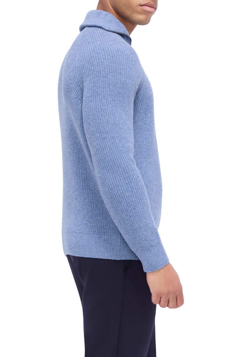 Half Zip Wool Blend Pullover Sweater, Alternate, color, AIR BLUE