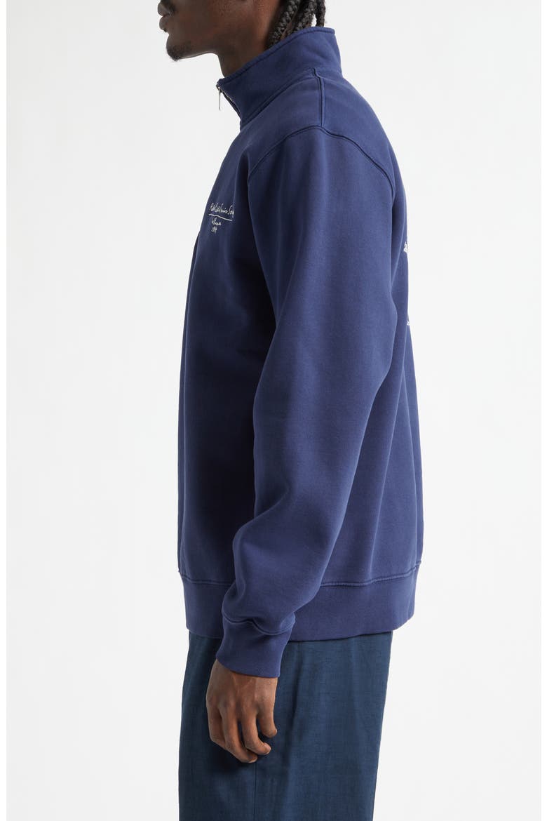 Public Chain Stitch Quarter Zip Fleece Sweatshirt, Alternate, color, NAVY