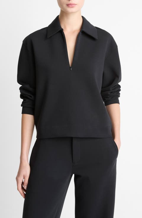 Collared Half Zip Top
