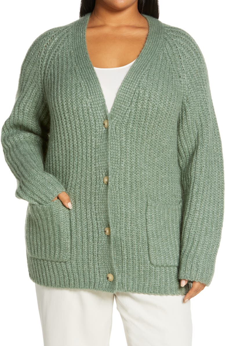 Vince Women's Rib Alpaca & Wool Cardigan, Main, color, 