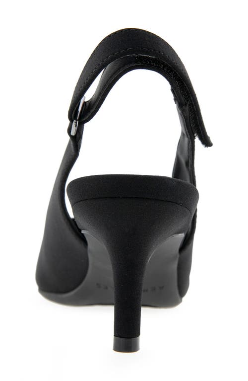 Aerosoles Levi Cap Toe Slingback Pump In Black Neoprene Fabric