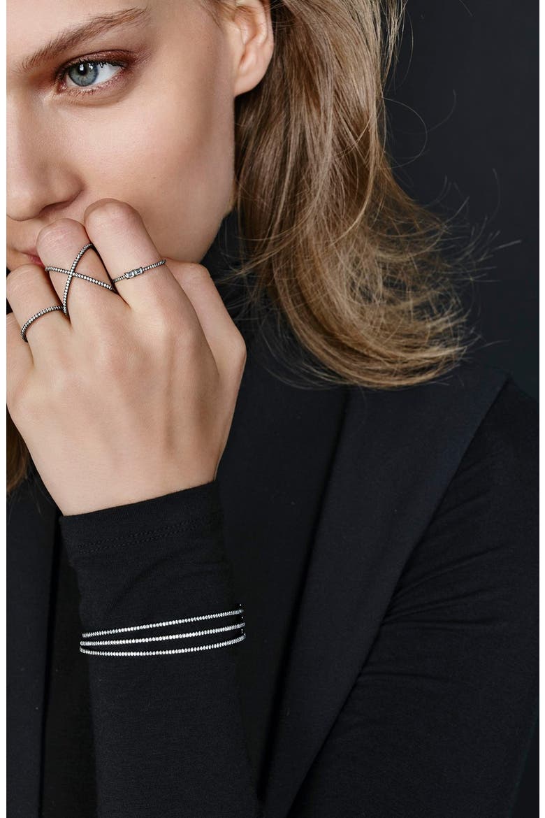 Crossover Diamond Ring (Nordstrom Exclusive), Alternate, color, ROSE GOLD