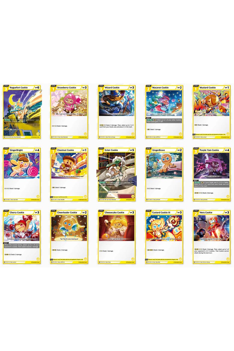 CookieRun Braverse Trading Card Game, Starter Deck Yellow, Defensive Game Play, Alternate, color, Multicolored