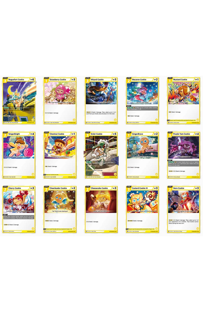 DevSisters CookieRun Braverse Trading Card Game, Starter Deck Yellow, Defensive Game Play, Alternate, color, Multicolored