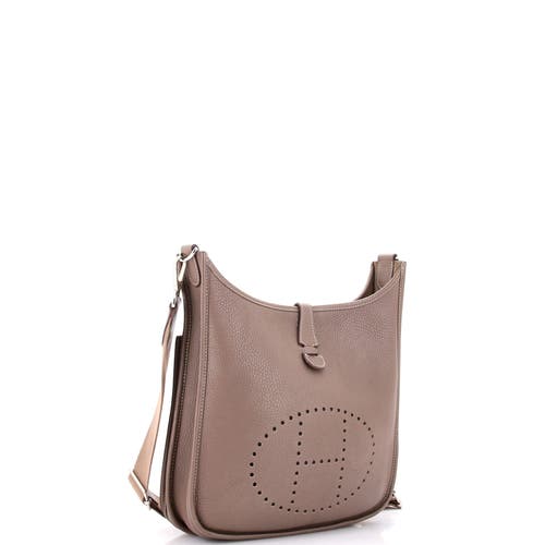Pre-owned Hermes Hermes Evelyne Bag Gen Iii Clemence Pm In Brown